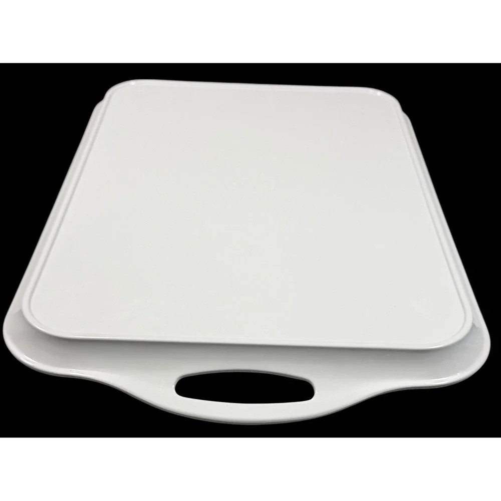 Zak Designs Melamine Serving Tray & Chip Dip Platter Set Striped Colorful
